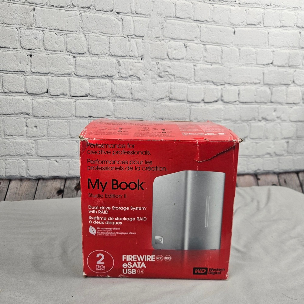 Western Digital My Book Studio Edition II 2TB RAID External Hard Drive Lot of 2